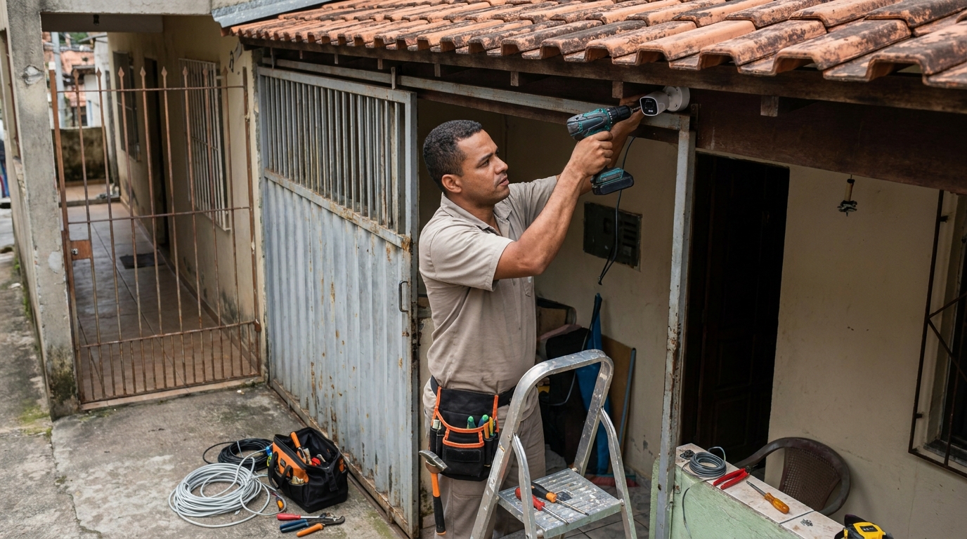 Instalação de Câmera Residencial na Geada, Limeira‑SP