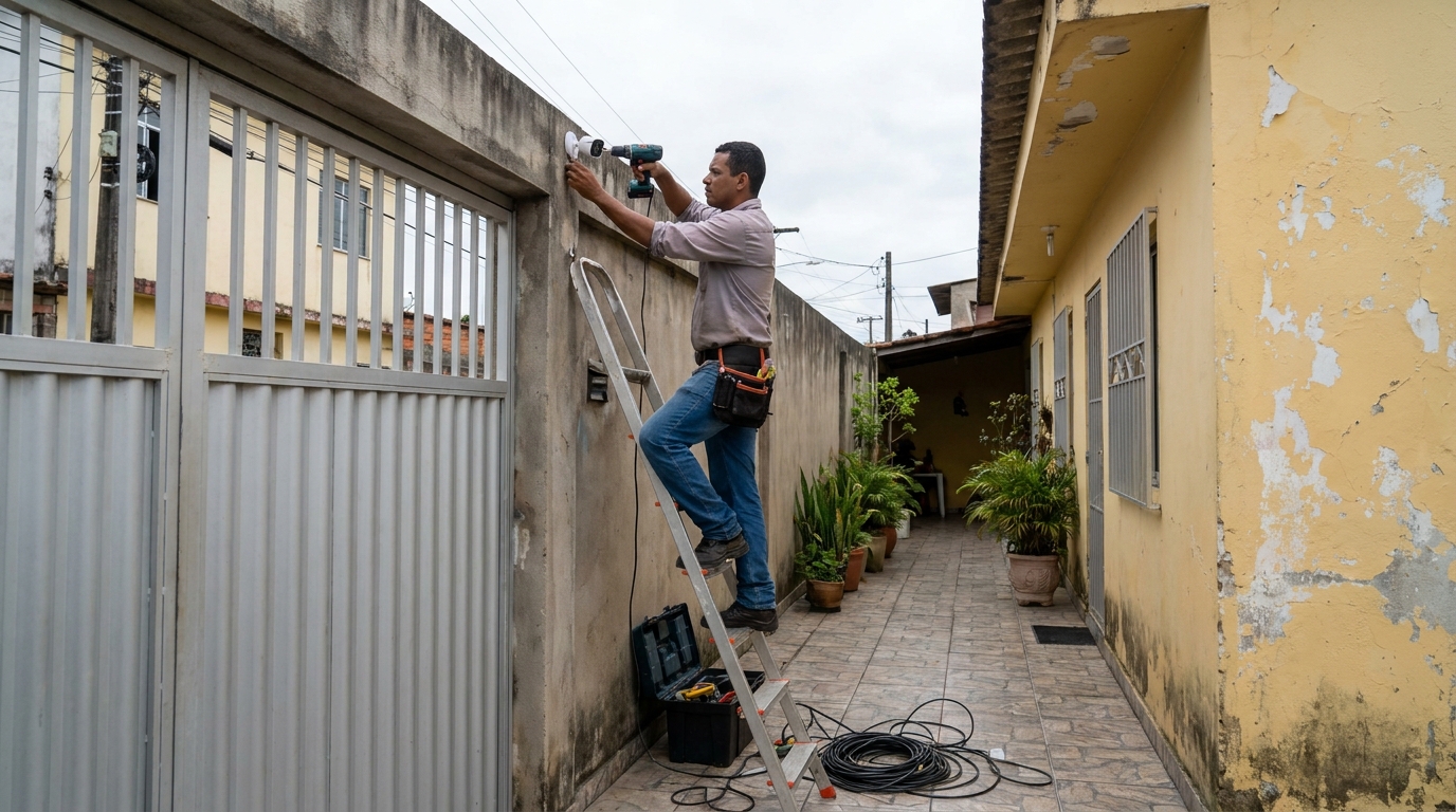 Passagem de Cabeamento na Geada, Limeira‑SP