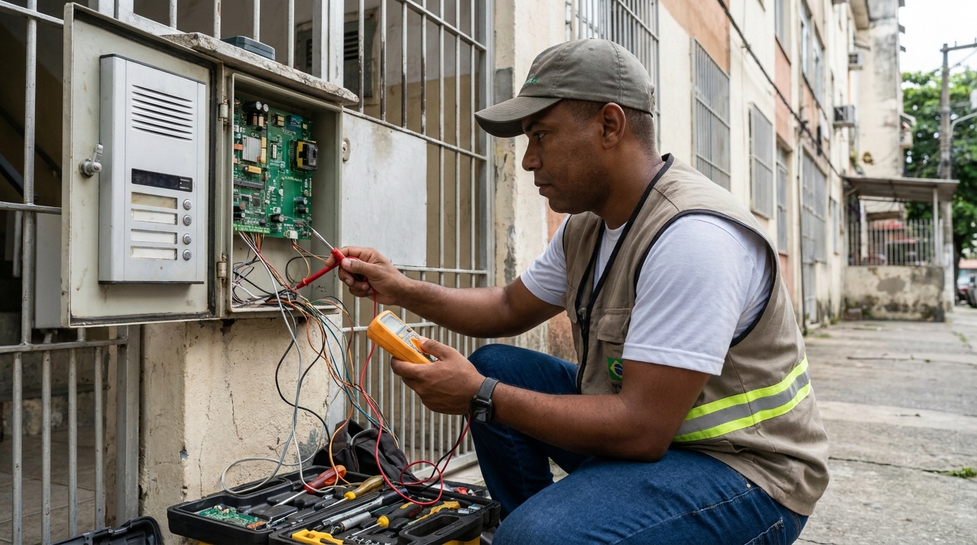 Reparo de Placa e Campainha na Vila Arrais, Limeira‑SP
