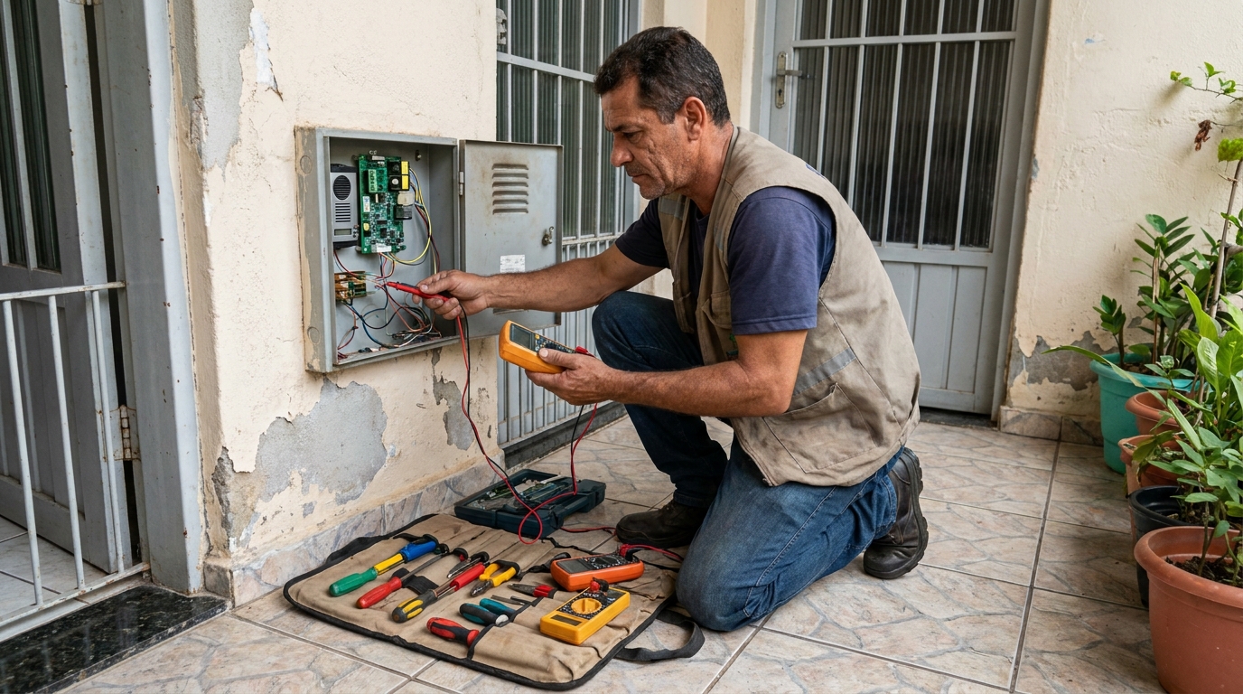 Troca de Fiação de Interfone na Vila Arrais, Limeira‑SP